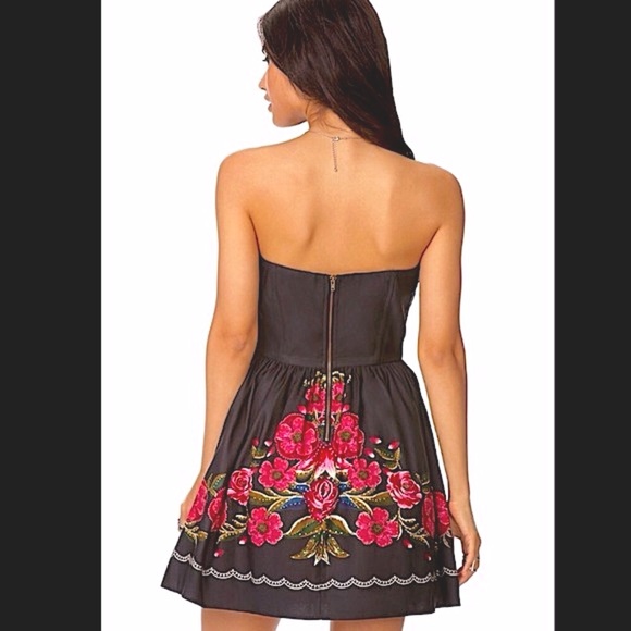 Forever 21 Garden Chic Dress Aline Black. RARE. Size Small. - Picture 3 of 10